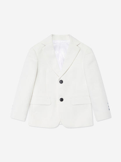SUITLAB London Boys Tuxedo 3 Piece Suit Set in White