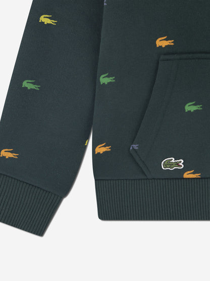 Lacoste Boys Allover Croc Tracksuit in Green