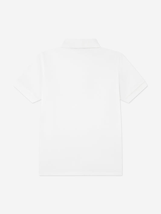 Lacoste Boys Petit Pique Polo Shirt in White