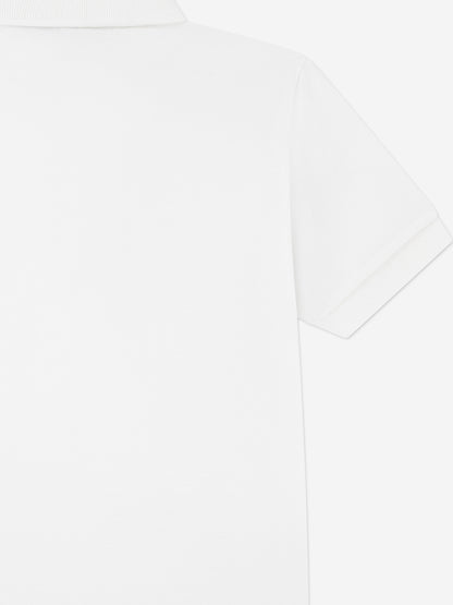 Lacoste Boys Petit Pique Polo Shirt in White
