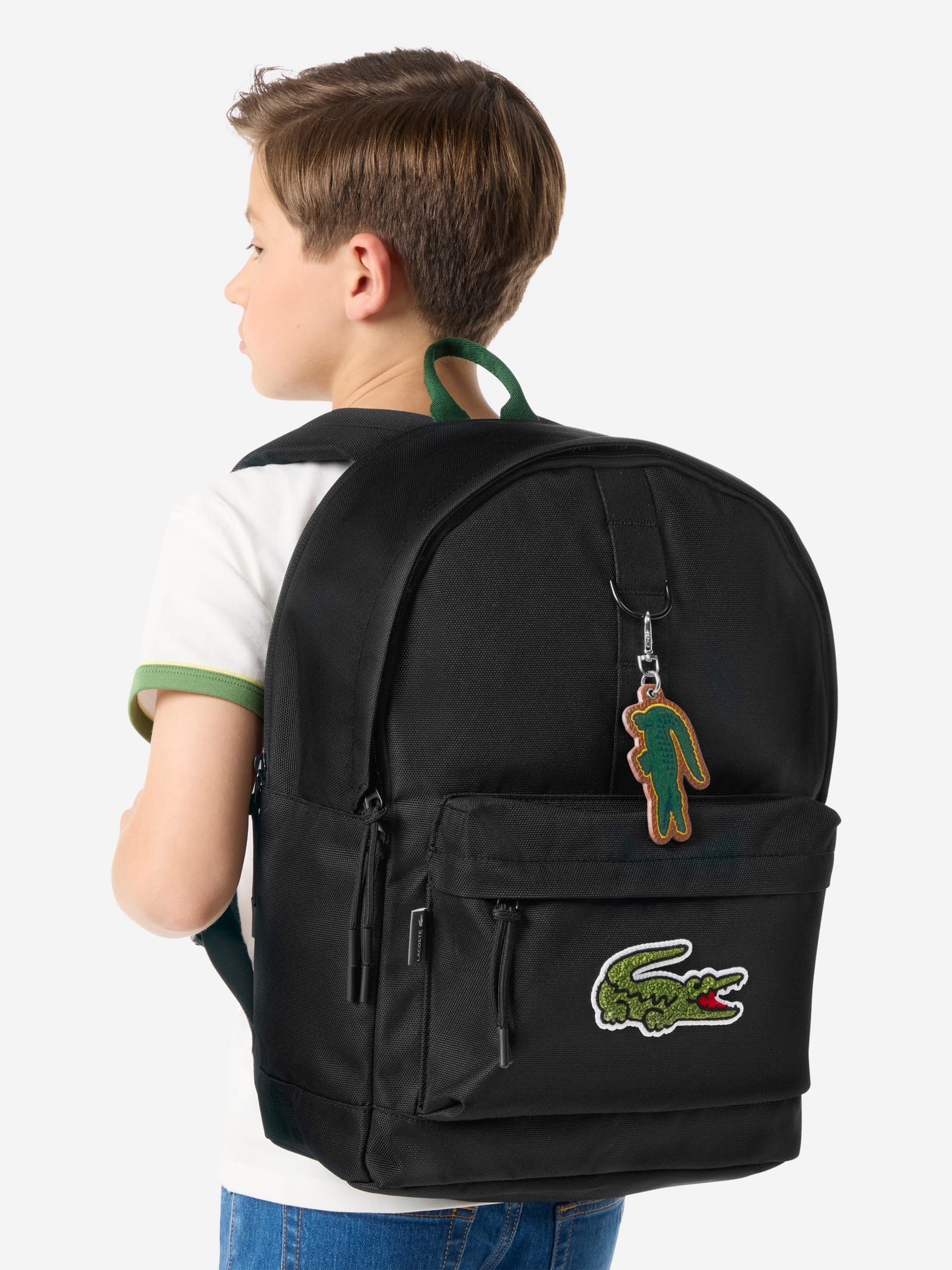 Lacoste Kids Logo Backpack in Black (44cm)