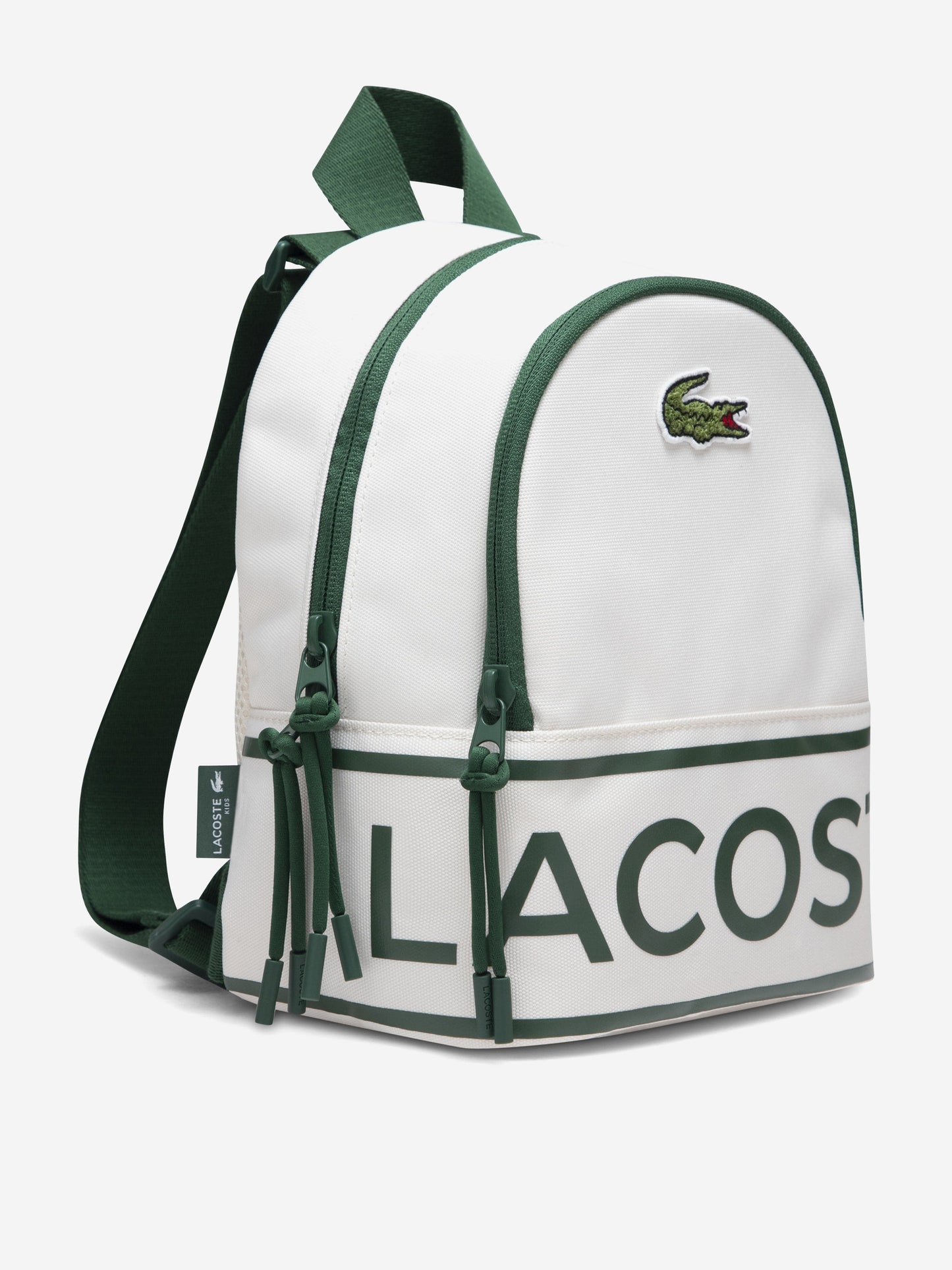 Lacoste Kids Logo Mini Backpack in Ivory (27cm)