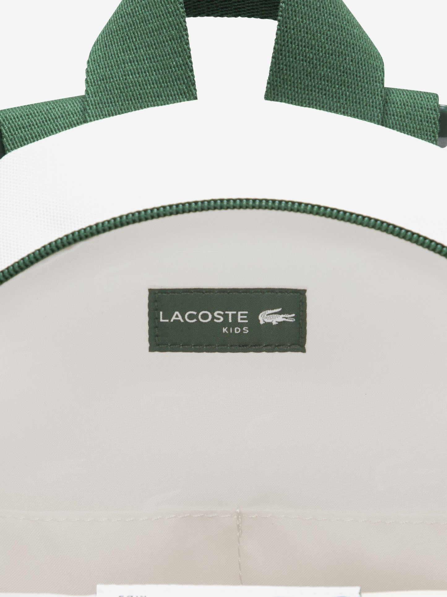 Lacoste Kids Logo Mini Backpack in Ivory (27cm)
