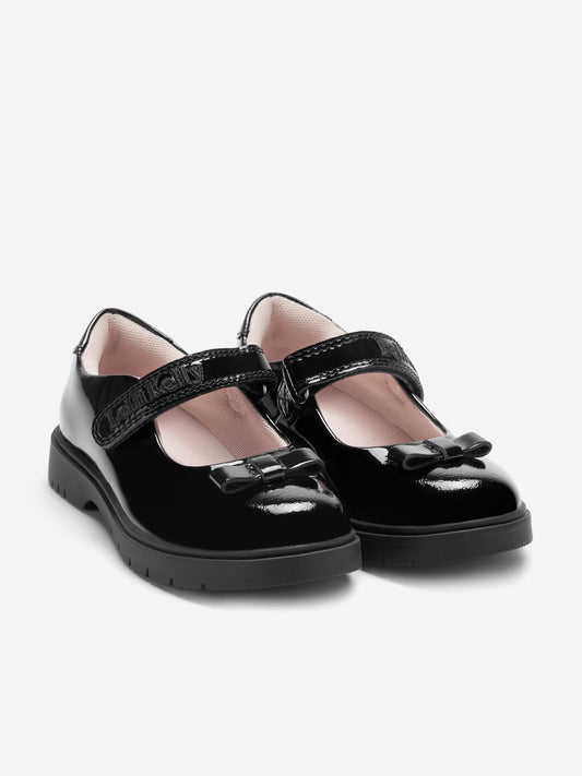 Lelli Kelly Girls Jolie Patent Bow School Shoes in Black