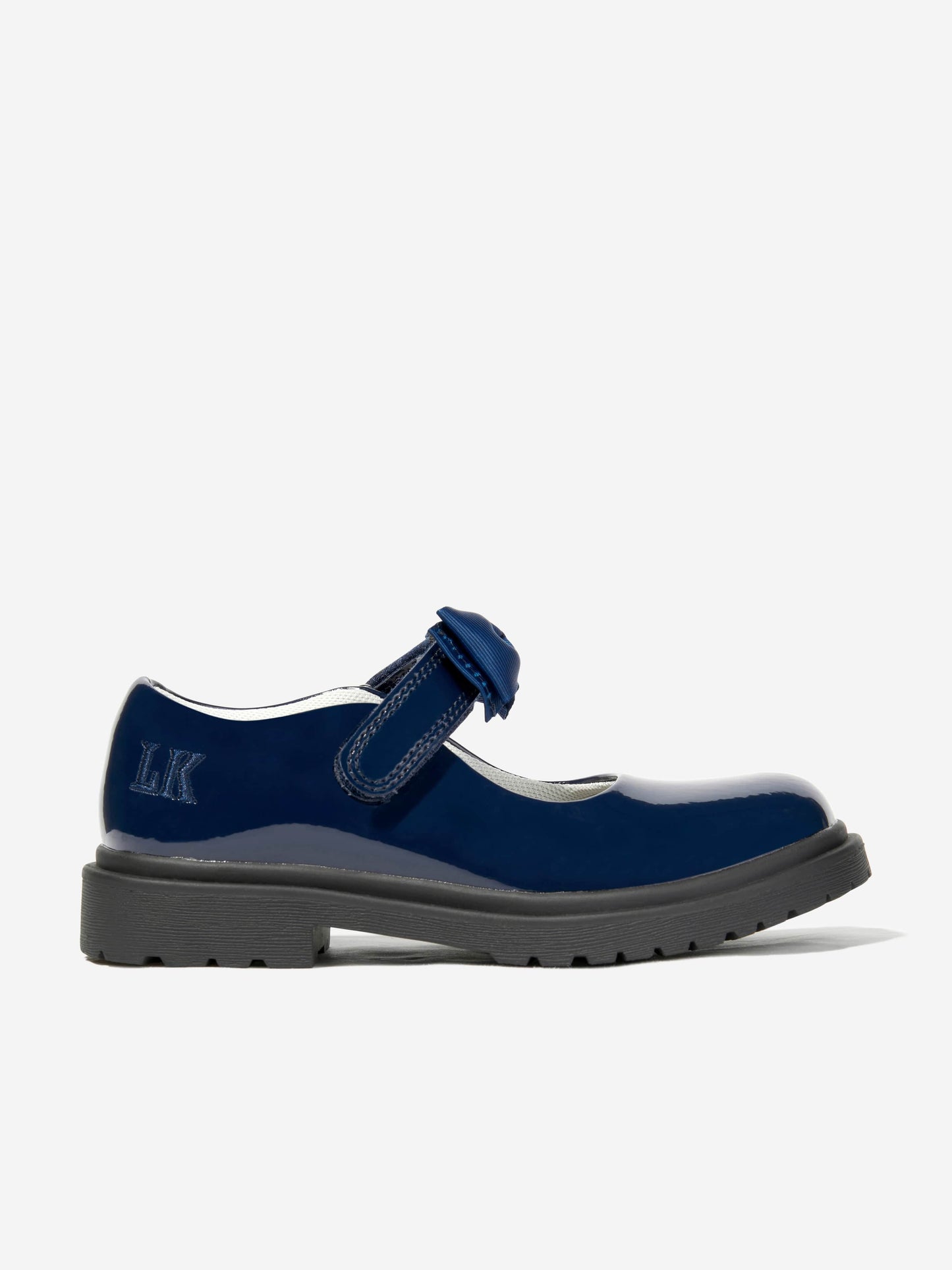 Lelli Kelly Girls Mia Bow Patent School Shoes in Navy