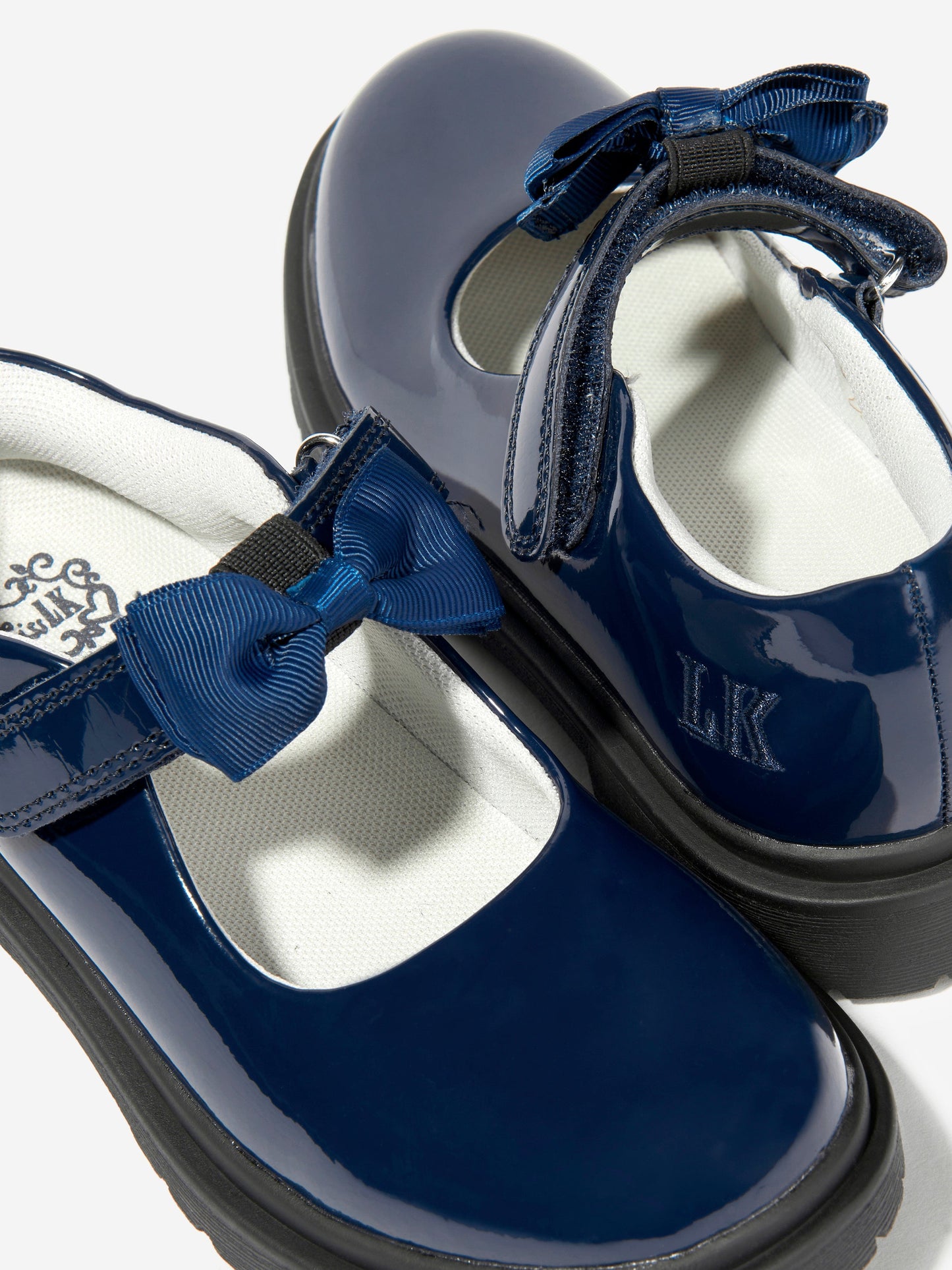 Lelli Kelly Girls Mia Bow Patent School Shoes in Navy