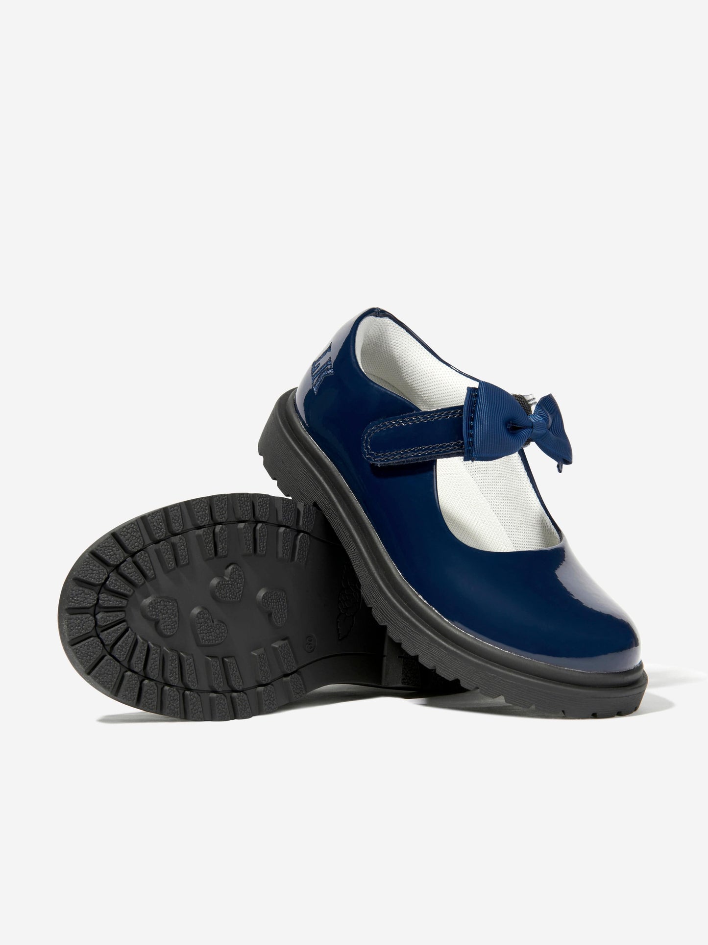 Lelli Kelly Girls Mia Bow Patent School Shoes in Navy