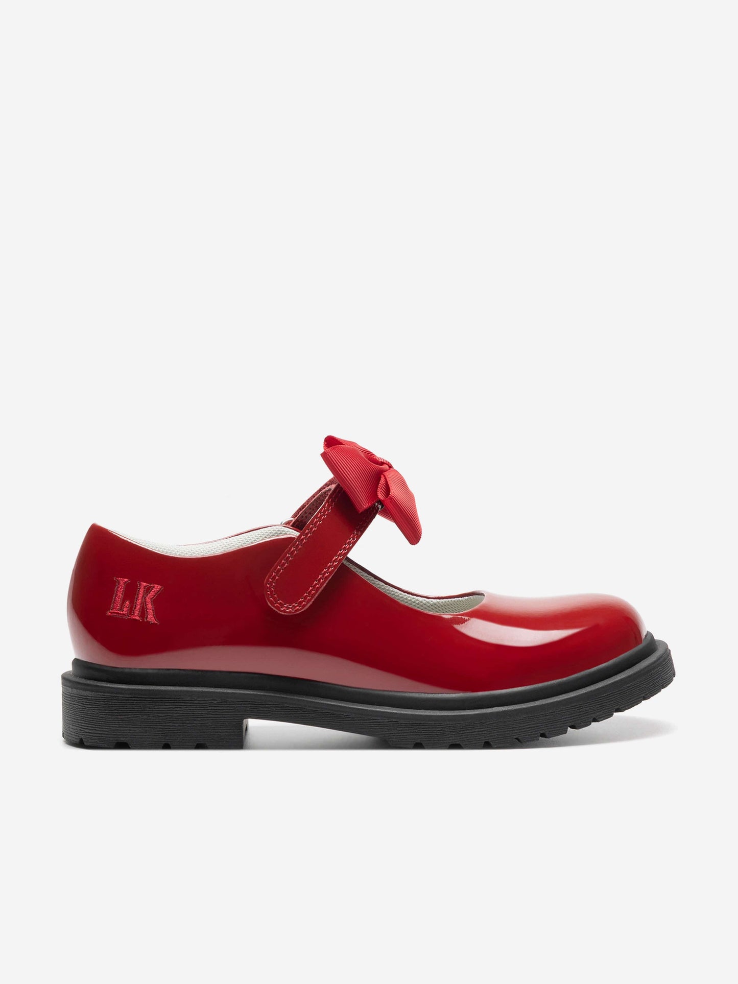Lelli Kelly Girls Mia Bow Patent School Shoes in Red