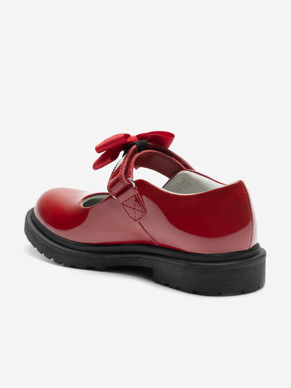 Lelli Kelly Girls Mia Bow Patent School Shoes in Red