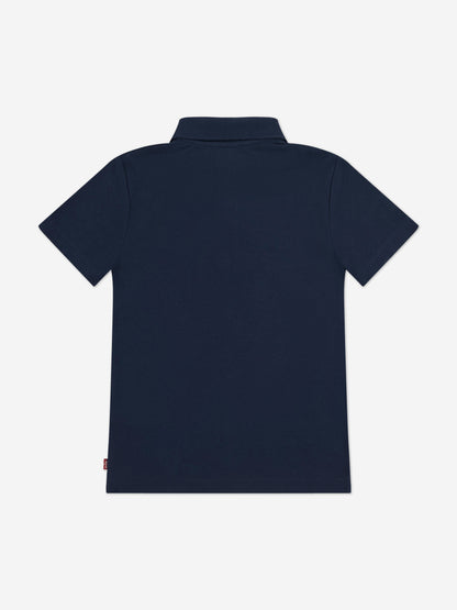 Levi's Boys Back Neck Tape Polo Shirt in Navy