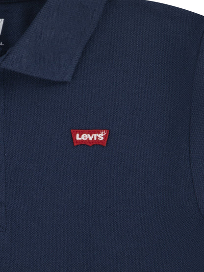 Levi's Boys Back Neck Tape Polo Shirt in Navy