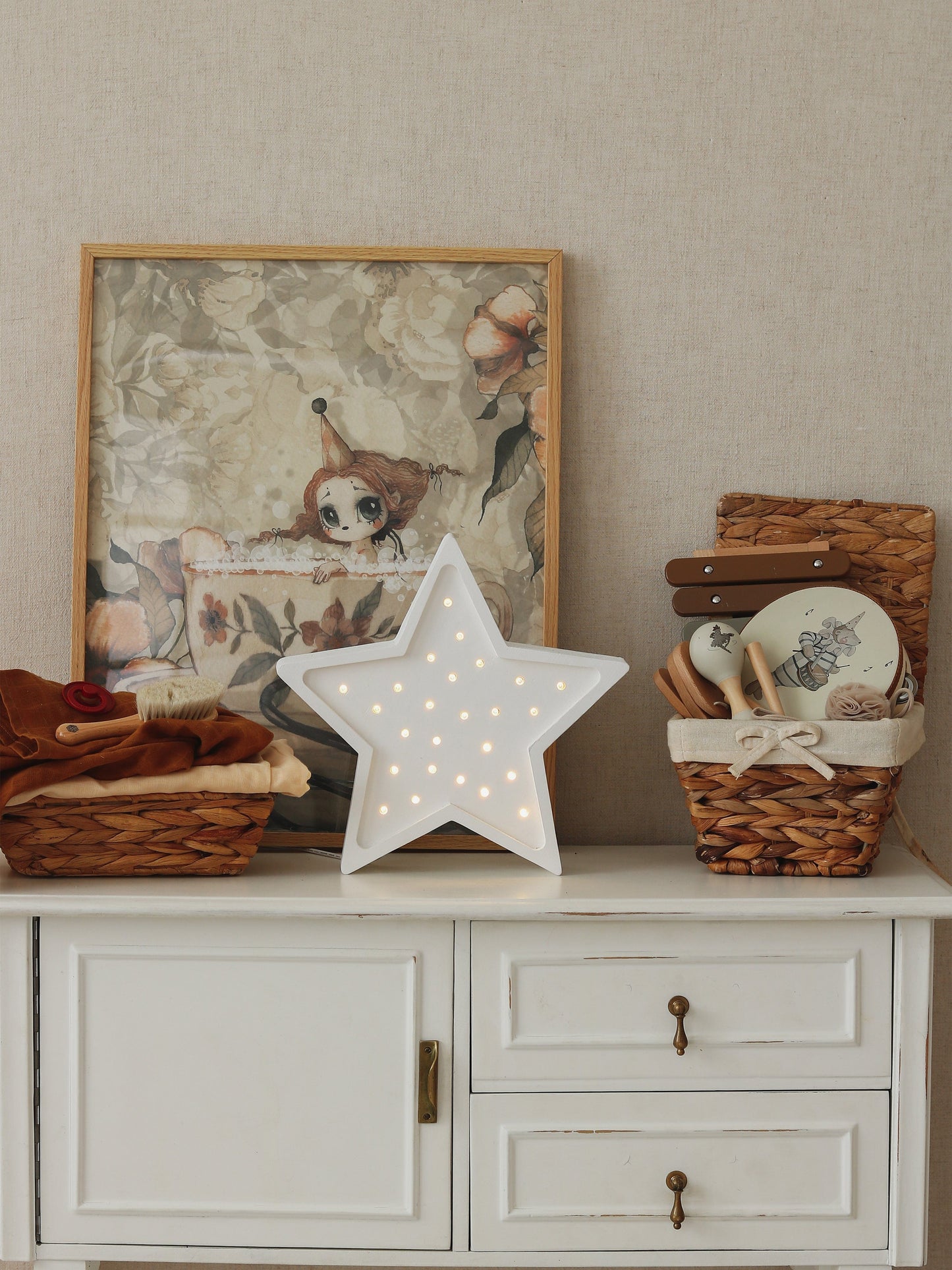 Little Lights Star Lamp in White (29×29x5.5 cm)