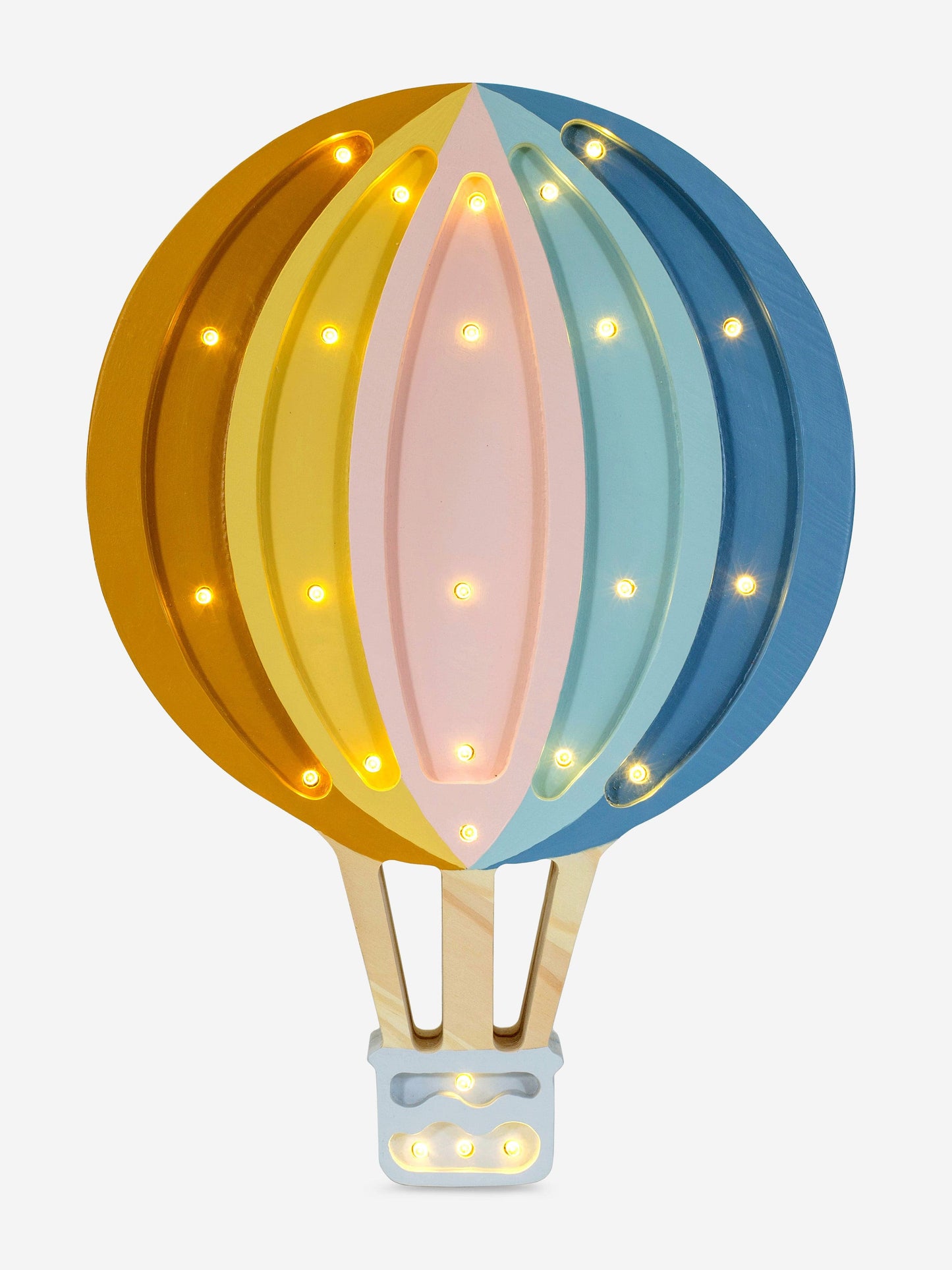 Little Lights Hot Air Balloon Lamp in Multicolour (39x27.5x5.5 cm)