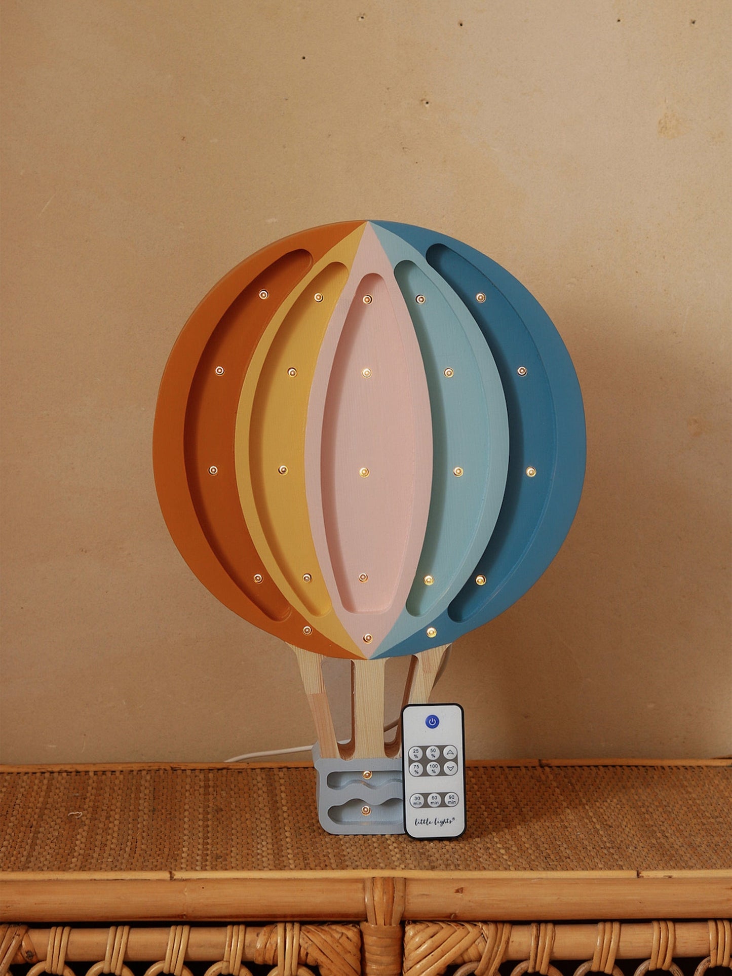 Little Lights Hot Air Balloon Lamp in Multicolour (39x27.5x5.5 cm)