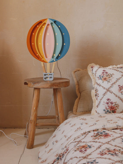 Little Lights Hot Air Balloon Lamp in Multicolour (39x27.5x5.5 cm)