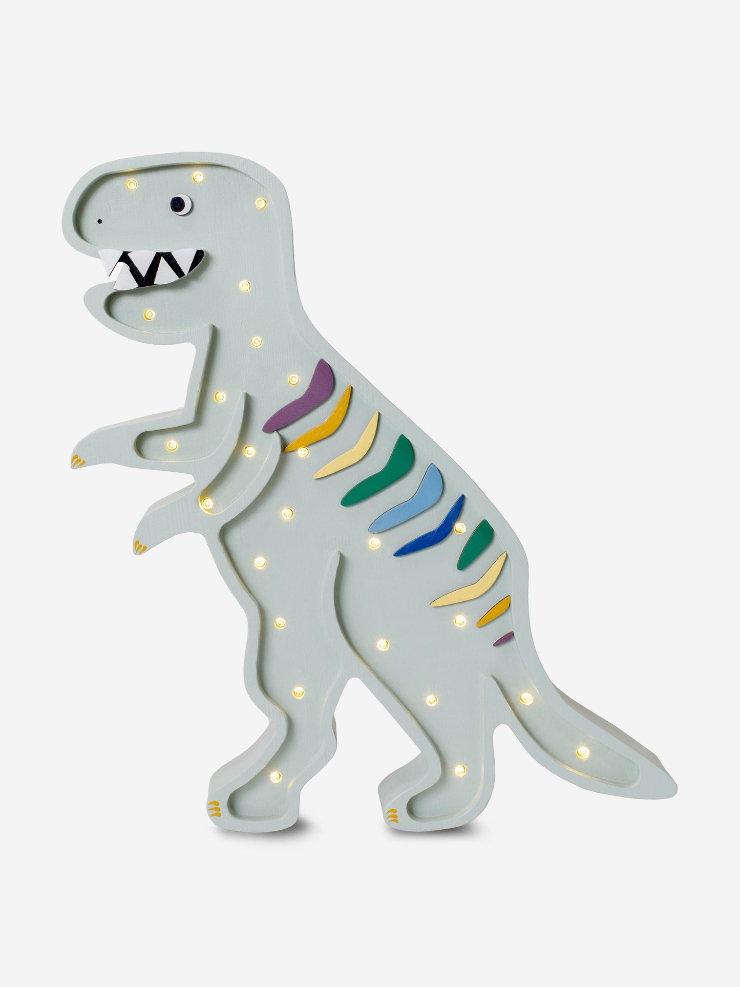 Little Lights Dino T.Rex Lamp in Grey (38.5×26.5x5.5 cm)