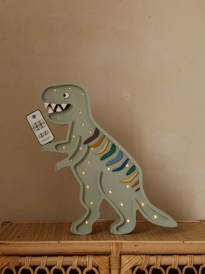 Little Lights Dino T.Rex Lamp in Grey (38.5×26.5x5.5 cm)