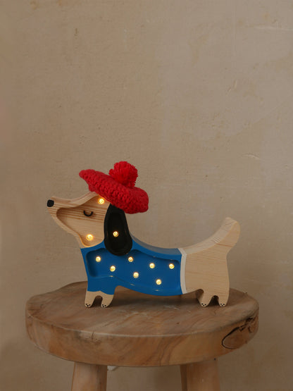 Little Lights Puppy Mini Lamp in Blue (23x14x5 cm)