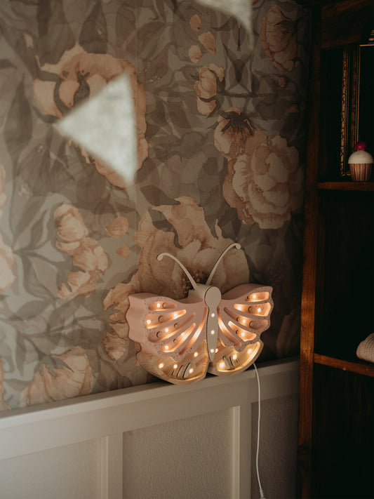 Little Lights Butterfly Lamp in Pink (19x35x5.5 cm)