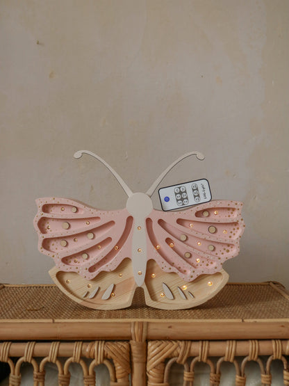 Little Lights Butterfly Lamp in Pink (19x35x5.5 cm)