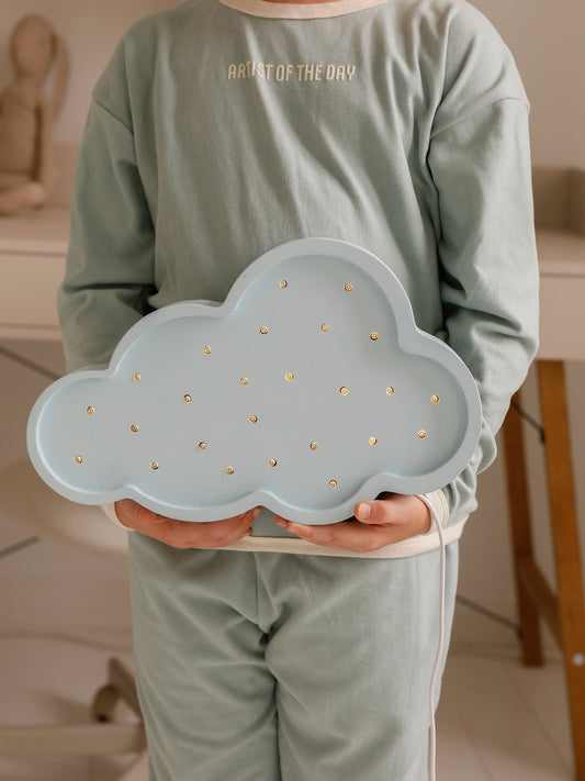 Little Lights Cloud Lamp in Blue (21.5x34x5.5 cm)