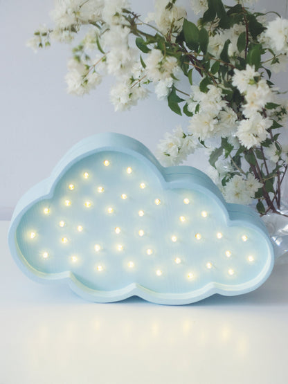 Little Lights Cloud Lamp in Blue (21.5x34x5.5 cm)