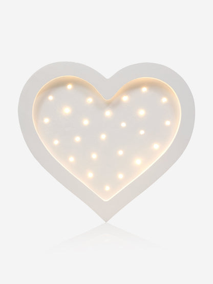 Little Lights Heart Lamp in White (28x28x5.5 cm)