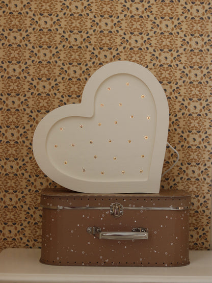 Little Lights Heart Lamp in White (28x28x5.5 cm)