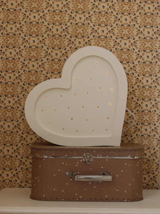 Little Lights Heart Lamp in White (28x28x5.5 cm)
