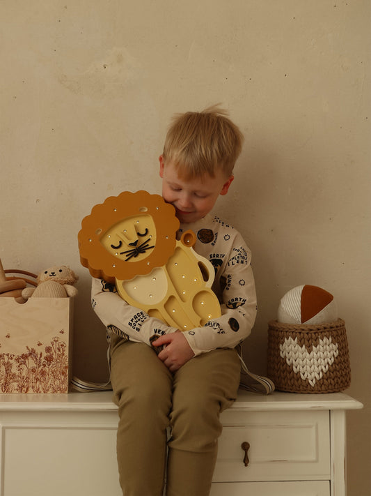 Little Lights Lion Lamp in Yellow (36x23.5x5.5 cm)
