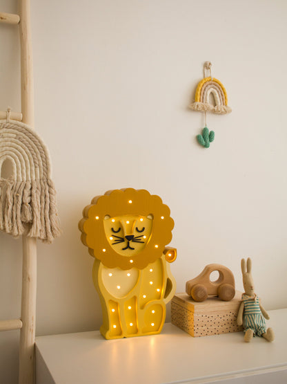 Little Lights Lion Lamp in Yellow (36x23.5x5.5 cm)