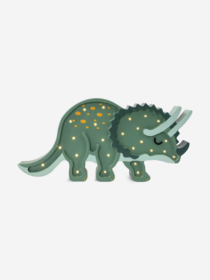 Little Lights Dino Triceratops Lamp in Green (20.5x43.5x5.5 cm)