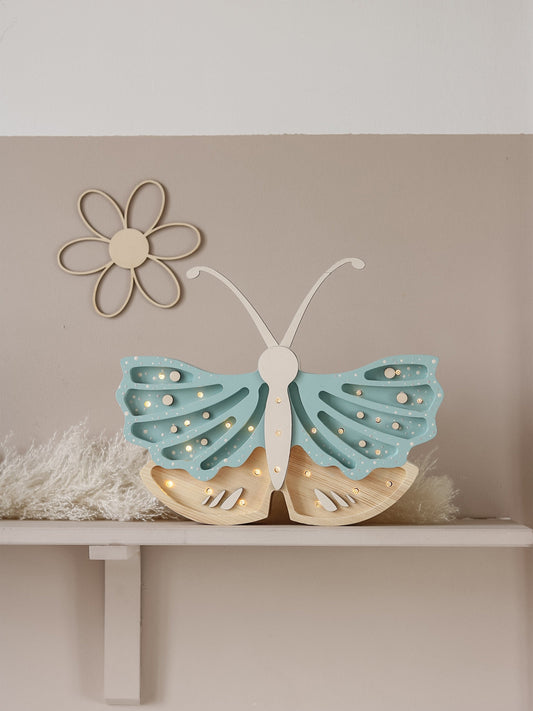 Little Lights Butterfly Lamp in Blue (19x35x5.5 cm)
