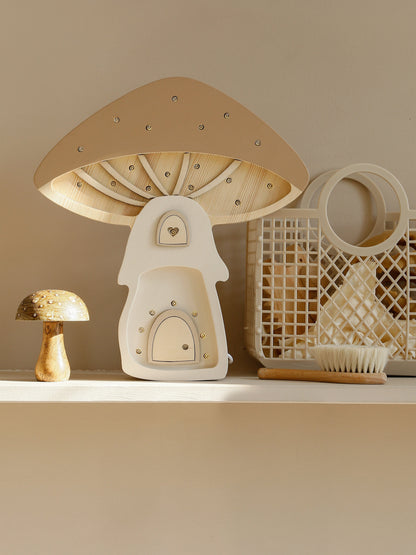 Little Lights Mushroom Lamp in Beige (31.5x29x5.5 cm)