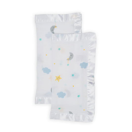 Lulujo - 2 Pack Muslin Security Comforter Blanket - Dreamland