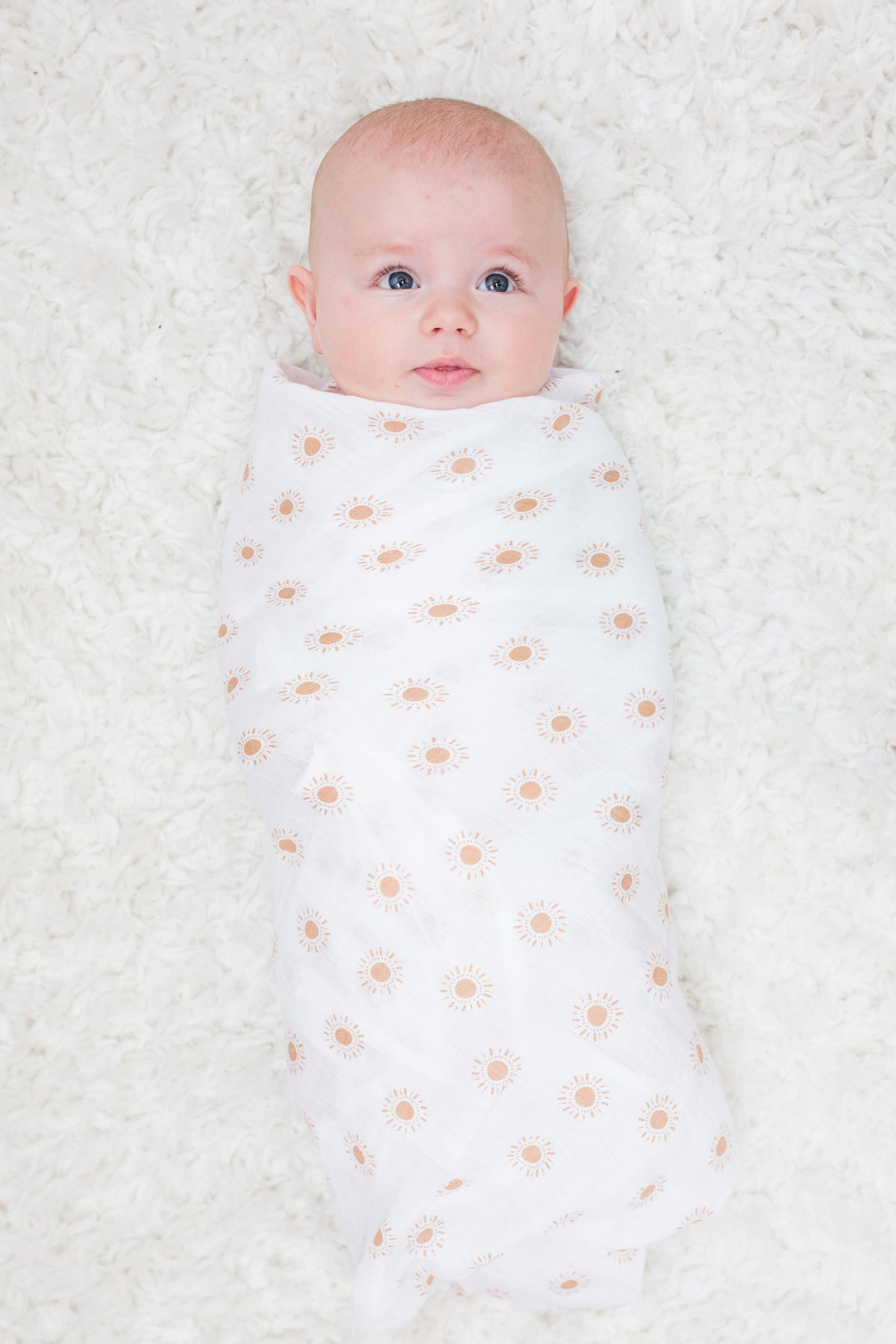 Lulujo - 2 Pack Muslin Swaddles - Rainbows / Suns (100cm x100cm)