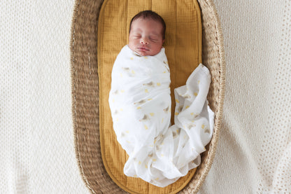 Lulujo - 2 Pack Muslin Swaddles - Barnyard / Hens & Chicks (100cm x100cm)