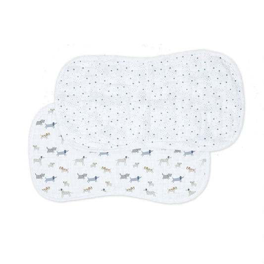 Lulujo - 2 Pack Muslin Winding Cloth - Puppy Dog & Star
