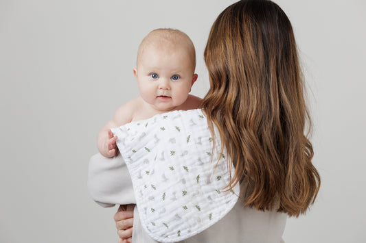 Lulujo - 2 Pack Muslin Winding Cloth - Bunnies & Fern