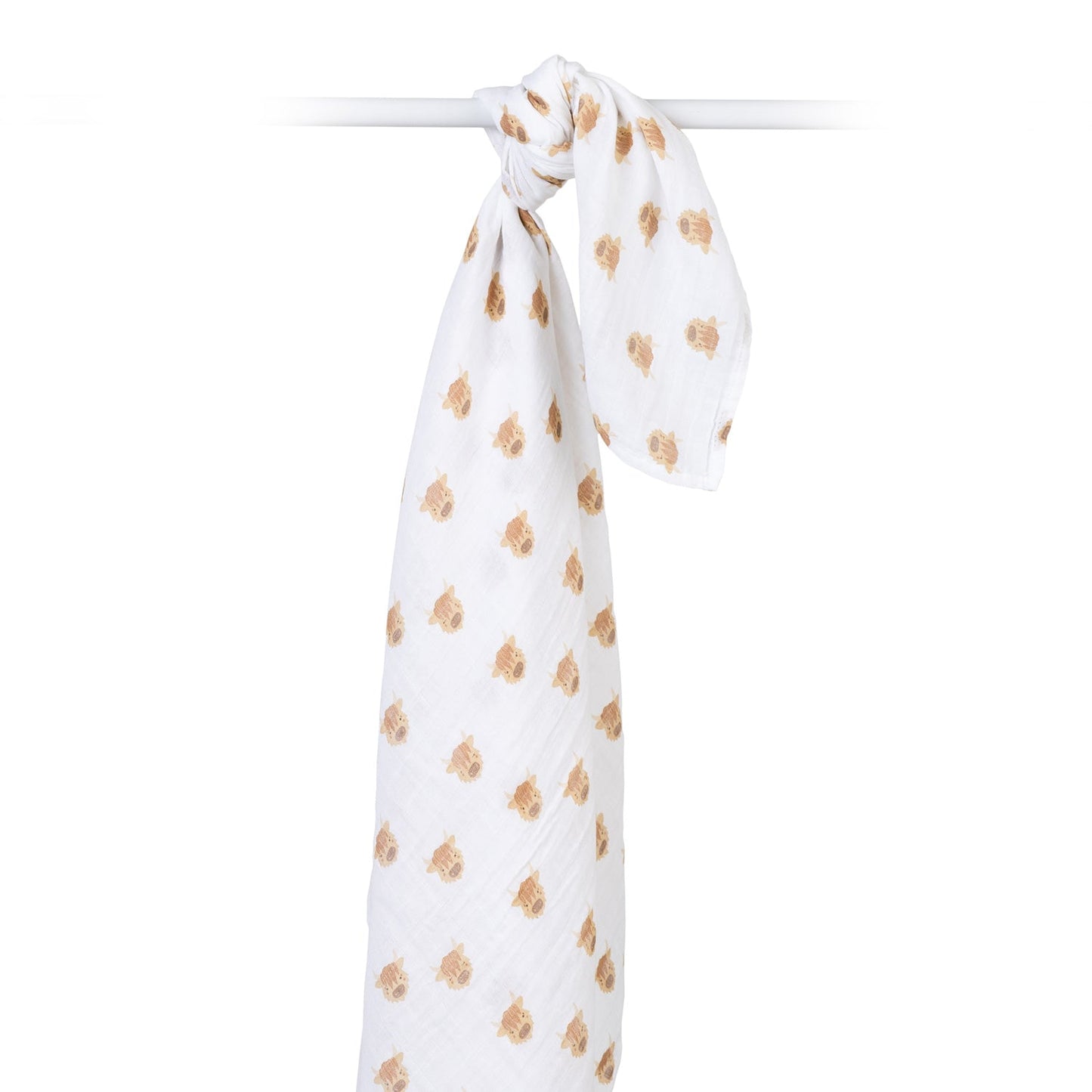 Lulujo - Muslin Swaddle - Highland Cows (100cm x 100cm)