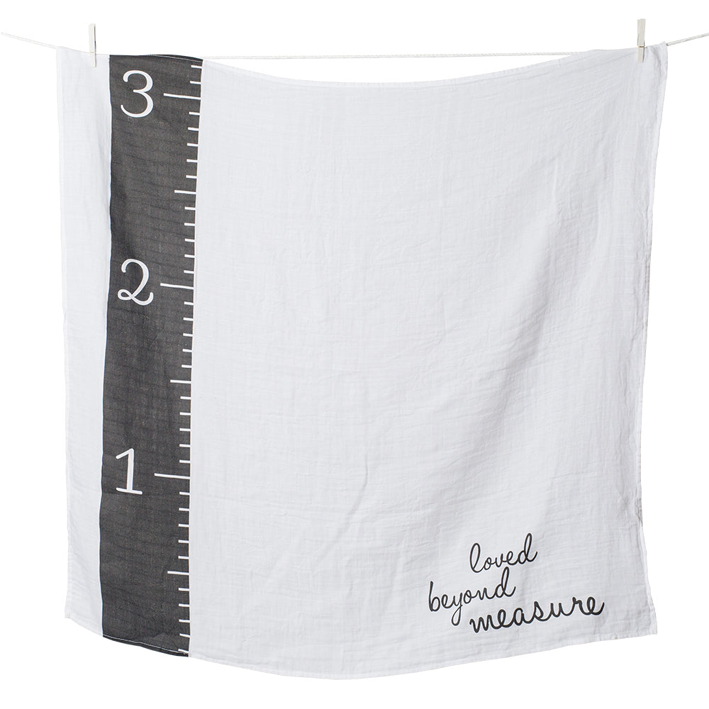 Lulujo - Single Muslin Swaddle & Cards Gift Set- Loved Beyond Measure