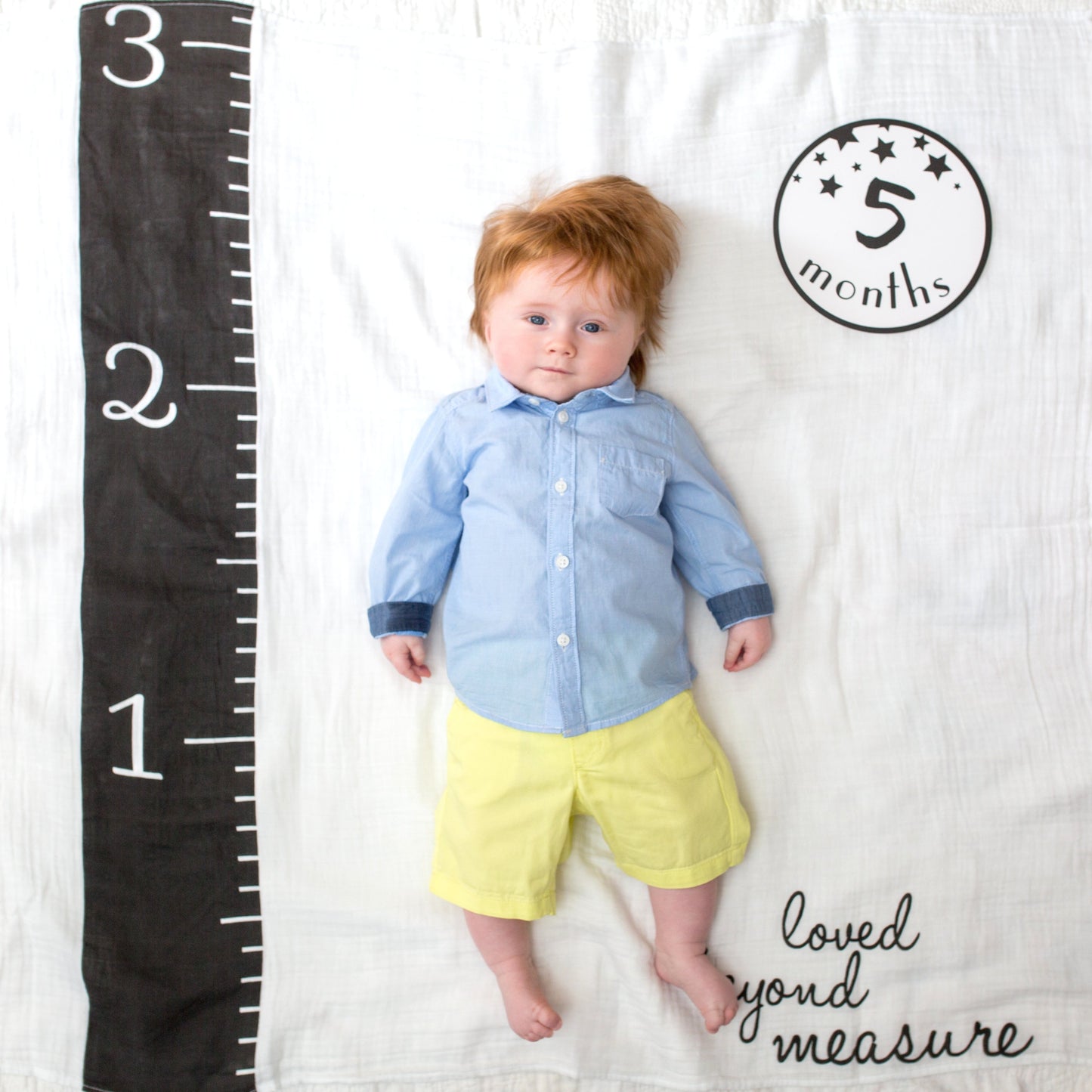 Lulujo - Single Muslin Swaddle & Cards Gift Set- Loved Beyond Measure