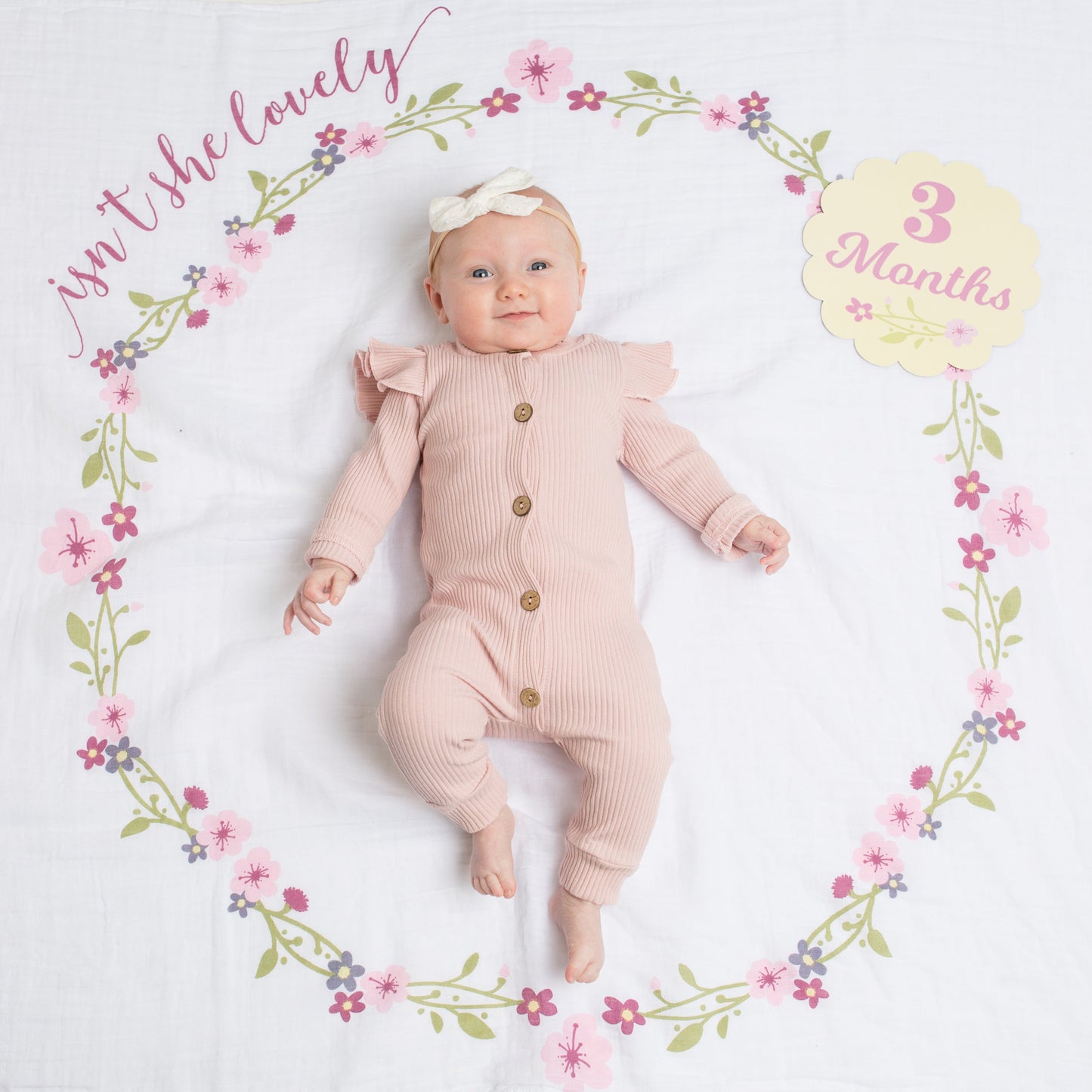 Lulujo - Single Muslin Swaddle & Cards Gift Set- Isn't She Lovely