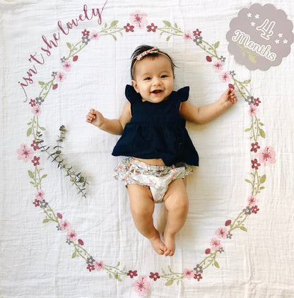 Lulujo - Single Muslin Swaddle & Cards Gift Set- Isn't She Lovely