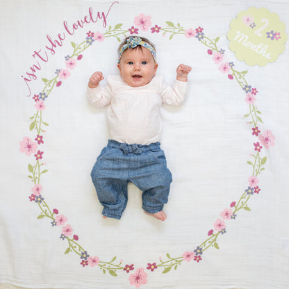 Lulujo - Single Muslin Swaddle & Cards Gift Set- Isn't She Lovely