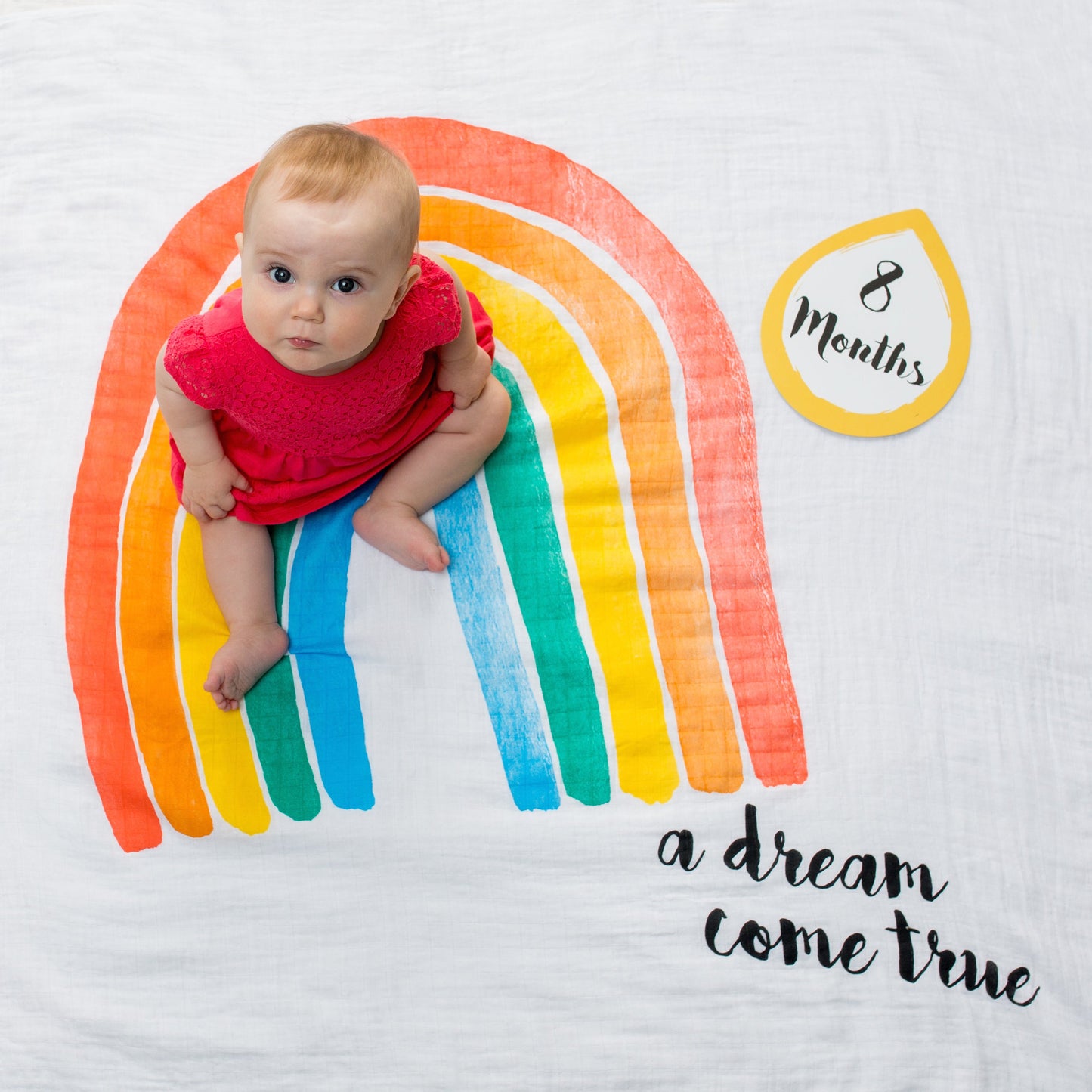 Lulujo - Single Muslin Swaddle & Cards Gift Set- A Dream Come True