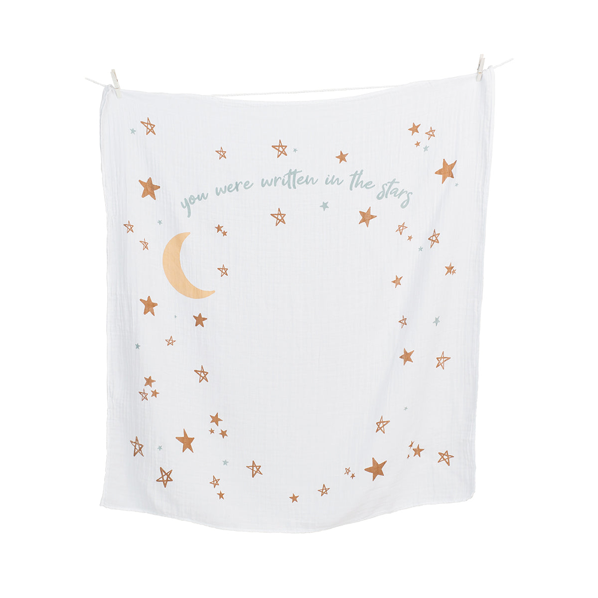 Lulujo - Single Muslin Swaddle & Cards Gift Set- Written In The Stars