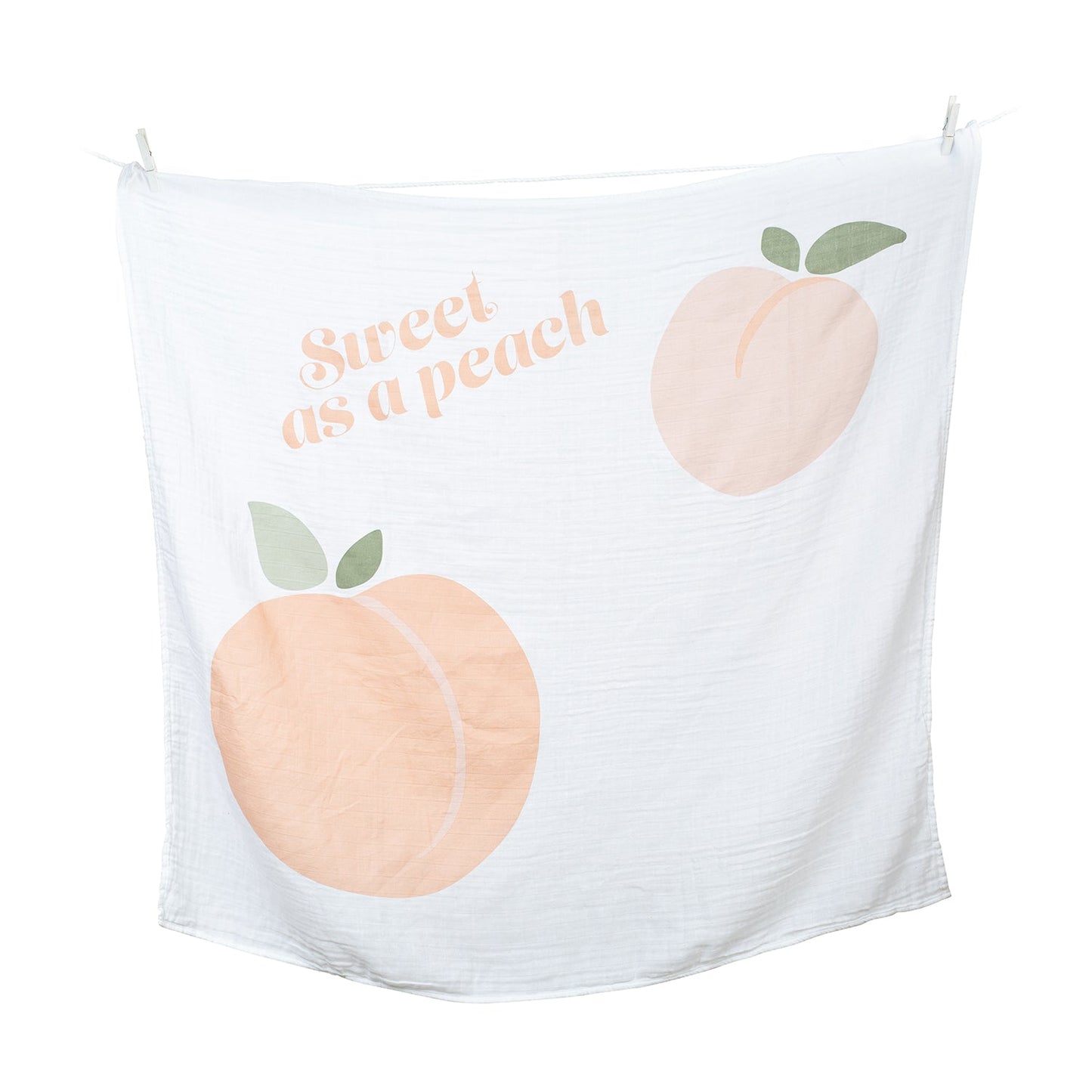Lulujo - Single Muslin Swaddle & Cards Gift Set- Sweat As A Peach