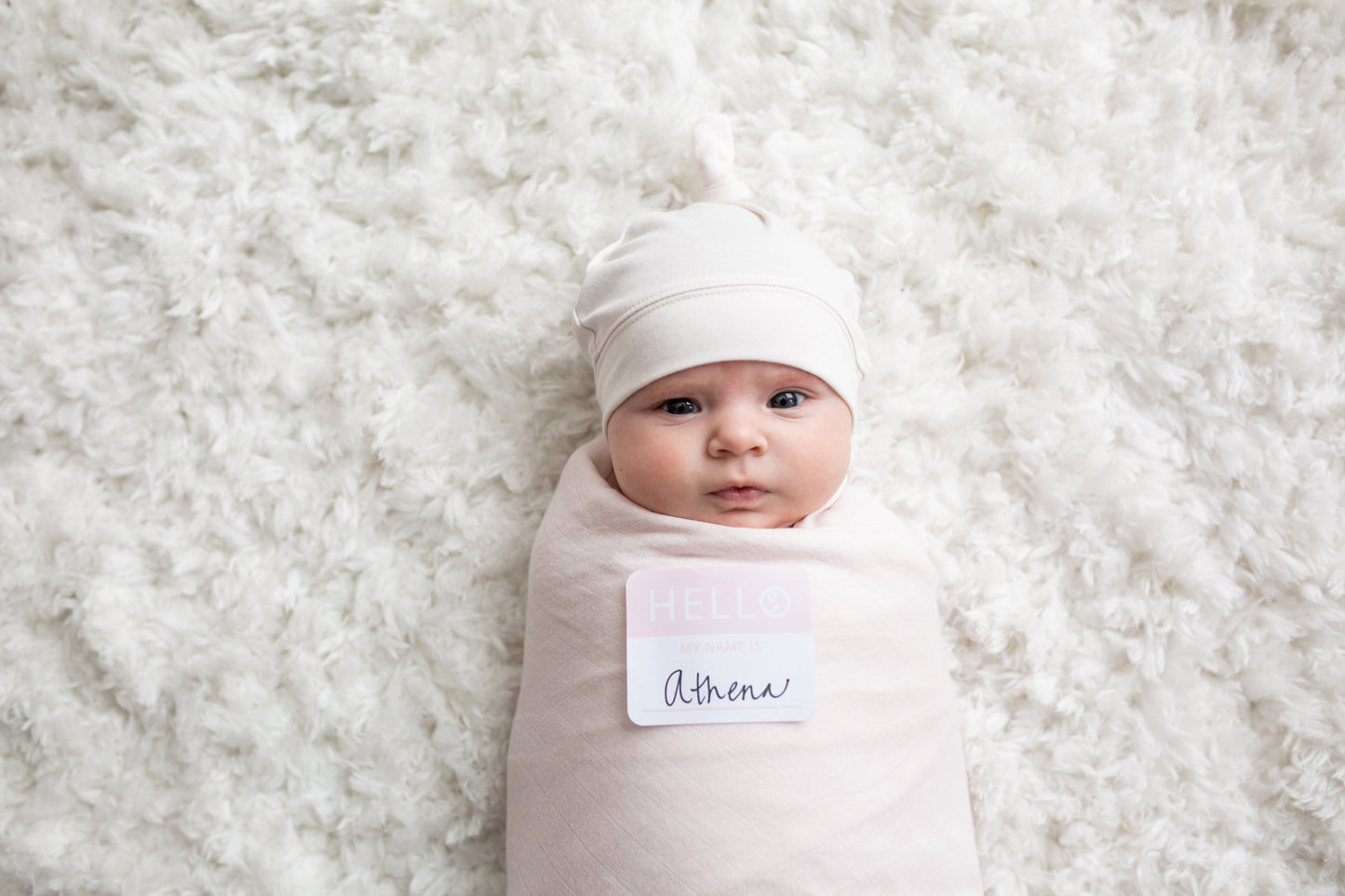 Lulujo - Bamboo Hat and Muslin Swaddle Blanket Gift Set - Pink