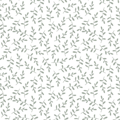 Lulujo - Cotton Fitted Cot  Sheet - Greenery (135cm x 70cm)